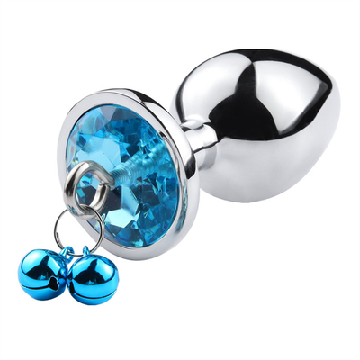 Đồ chơi tình dục hậu môn Plug Butt Stainless Steel Crystal 3pcs Set Metal Anal Plug with Bell