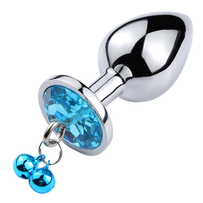 Đồ chơi tình dục hậu môn Plug Butt Stainless Steel Crystal 3pcs Set Metal Anal Plug with Bell