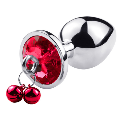 Đồ chơi tình dục hậu môn Plug Butt Stainless Steel Crystal 3pcs Set Metal Anal Plug with Bell