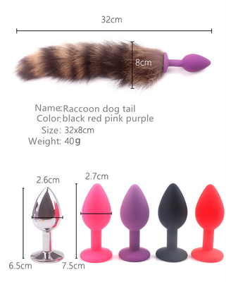 Đồ chơi đít thoải mái có thể đeo đồ chơi silicone Fox Tail Anal Plug Tail Anal Toys Women