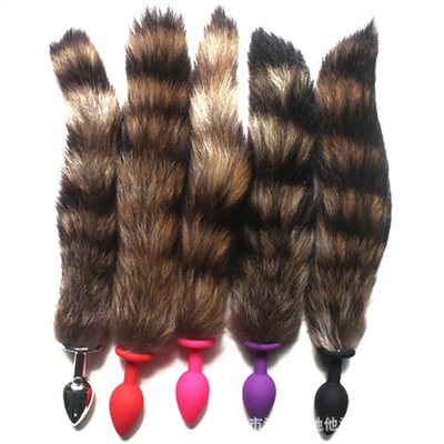 Đồ chơi đít thoải mái có thể đeo đồ chơi silicone Fox Tail Anal Plug Tail Anal Toys Women