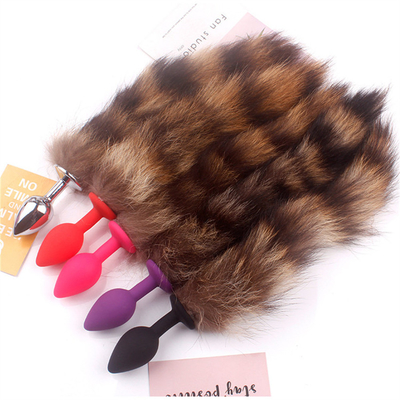 Đồ chơi đít thoải mái có thể đeo đồ chơi silicone Fox Tail Anal Plug Tail Anal Toys Women