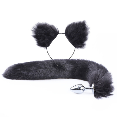 New Style Fox Tail Anal Plug đồ chơi, Anal Butt Plug, Tail Anal Plug cho phụ nữ Fancy Cat Kitty trang phục tai Party tóc đầu