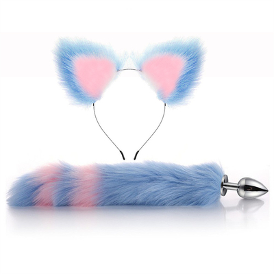 New Style Fox Tail Anal Plug đồ chơi, Anal Butt Plug, Tail Anal Plug cho phụ nữ Fancy Cat Kitty trang phục tai Party tóc đầu