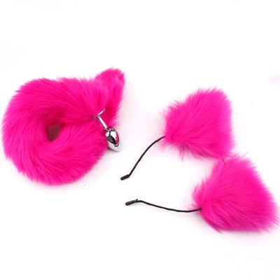 New Style Fox Tail Anal Plug đồ chơi, Anal Butt Plug, Tail Anal Plug cho phụ nữ Fancy Cat Kitty trang phục tai Party tóc đầu