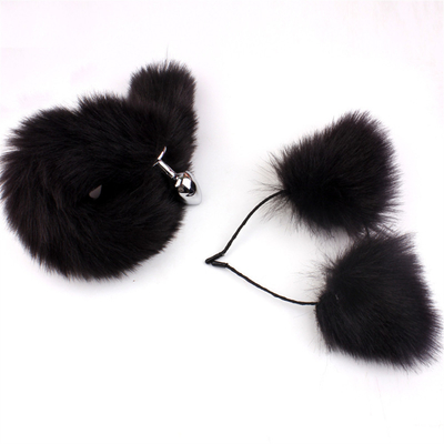 New Style Fox Tail Anal Plug đồ chơi, Anal Butt Plug, Tail Anal Plug cho phụ nữ Fancy Cat Kitty trang phục tai Party tóc đầu