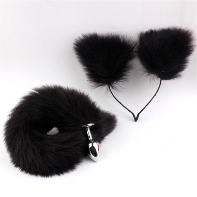 New Style Fox Tail Anal Plug đồ chơi, Anal Butt Plug, Tail Anal Plug cho phụ nữ Fancy Cat Kitty trang phục tai Party tóc đầu