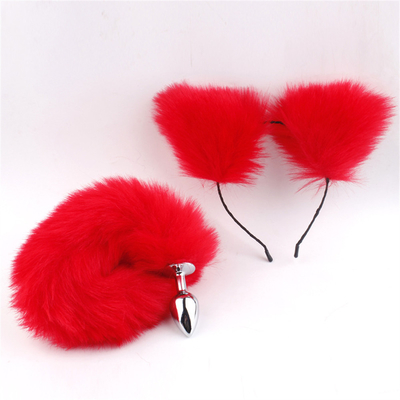 New Style Fox Tail Anal Plug đồ chơi, Anal Butt Plug, Tail Anal Plug cho phụ nữ Fancy Cat Kitty trang phục tai Party tóc đầu