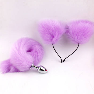 New Style Fox Tail Anal Plug đồ chơi, Anal Butt Plug, Tail Anal Plug cho phụ nữ Fancy Cat Kitty trang phục tai Party tóc đầu