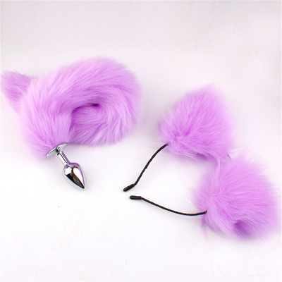New Style Fox Tail Anal Plug đồ chơi, Anal Butt Plug, Tail Anal Plug cho phụ nữ Fancy Cat Kitty trang phục tai Party tóc đầu