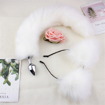 New Style Fox Tail Anal Plug đồ chơi, Anal Butt Plug, Tail Anal Plug cho phụ nữ Fancy Cat Kitty trang phục tai Party tóc đầu