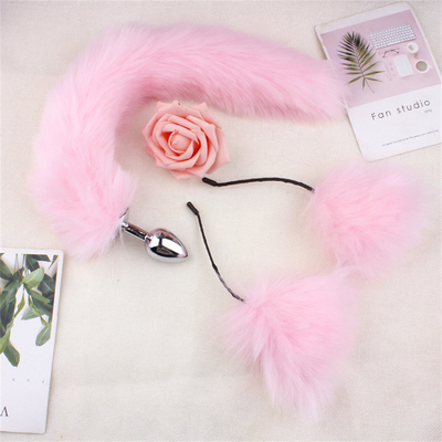New Style Fox Tail Anal Plug đồ chơi, Anal Butt Plug, Tail Anal Plug cho phụ nữ Fancy Cat Kitty trang phục tai Party tóc đầu