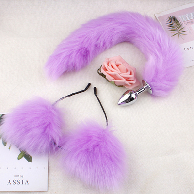 New Style Fox Tail Anal Plug đồ chơi, Anal Butt Plug, Tail Anal Plug cho phụ nữ Fancy Cat Kitty trang phục tai Party tóc đầu