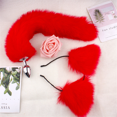 New Style Fox Tail Anal Plug đồ chơi, Anal Butt Plug, Tail Anal Plug cho phụ nữ Fancy Cat Kitty trang phục tai Party tóc đầu