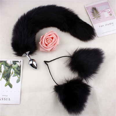 New Style Fox Tail Anal Plug đồ chơi, Anal Butt Plug, Tail Anal Plug cho phụ nữ Fancy Cat Kitty trang phục tai Party tóc đầu
