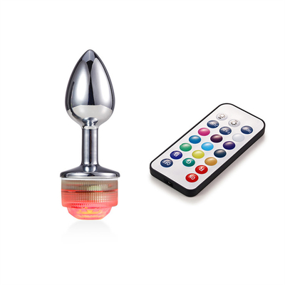 Thay đổi màu sắc hậu môn mở rộng hậu môn Plug với điều khiển từ xa Anal Light Up Plug Anal Plug với đèn LED