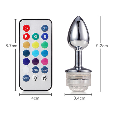 Thay đổi màu sắc hậu môn mở rộng hậu môn Plug với điều khiển từ xa Anal Light Up Plug Anal Plug với đèn LED