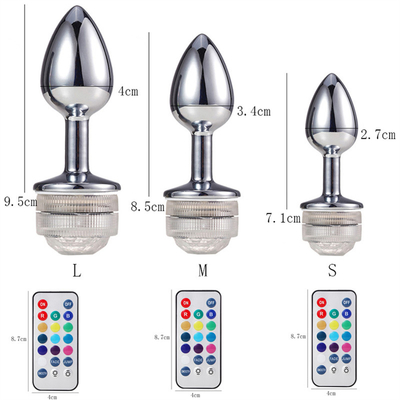 Thay đổi màu sắc hậu môn mở rộng hậu môn Plug với điều khiển từ xa Anal Light Up Plug Anal Plug với đèn LED
