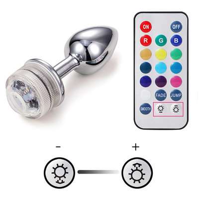 Thay đổi màu sắc hậu môn mở rộng hậu môn Plug với điều khiển từ xa Anal Light Up Plug Anal Plug với đèn LED