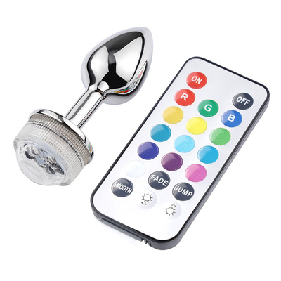 Thay đổi màu sắc hậu môn mở rộng hậu môn Plug với điều khiển từ xa Anal Light Up Plug Anal Plug với đèn LED