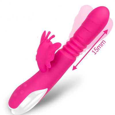 Đầu đẩy tự động Bộ sạc USB di động Vibrator thỏ cho phụ nữ