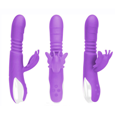Đầu đẩy tự động Bộ sạc USB di động Vibrator thỏ cho phụ nữ