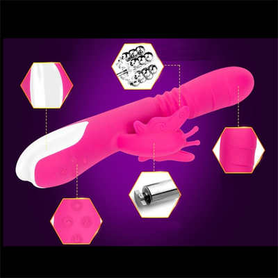 Đầu đẩy tự động Bộ sạc USB di động Vibrator thỏ cho phụ nữ