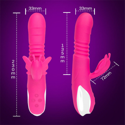 Đầu đẩy tự động Bộ sạc USB di động Vibrator thỏ cho phụ nữ