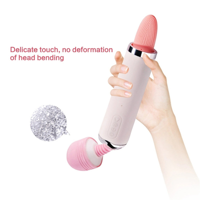 Dual Heed AV Wand Lưỡi licking Suction Vibrator Pussy Vagina Massage nữ thủ dâm Vibrator