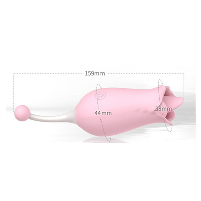 Double Heads Rose Vibrator Nipple Clitoral Stimulation Massage Vibrator Lưỡi licking Pussy Vibrator Sex Toy Đối với phụ nữ