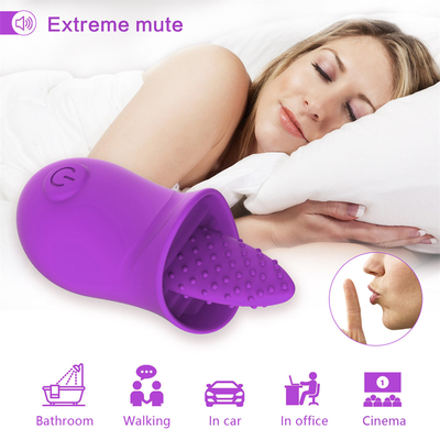 chất lượng cao silicone sạc lại cầm tay hoa hồng lưỡi licking massage vibrator cho phụ nữ