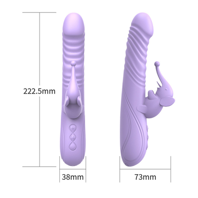 Silicone kéo dài sưởi ấm thỏ Vibrator điểm G kích thích âm vật nữ đồ chơi tình dục thỏ Vibrator cho phụ nữ âm đạo