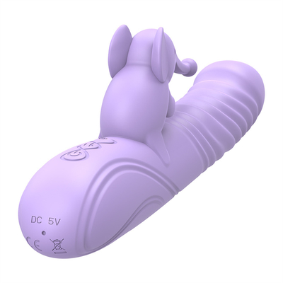 Silicone kéo dài sưởi ấm thỏ Vibrator điểm G kích thích âm vật nữ đồ chơi tình dục thỏ Vibrator cho phụ nữ âm đạo