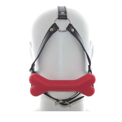 Làn da Kiềm chế nô lệ Cosplay Bondage Hood Đầu dây chuyền miệng Ball Gag