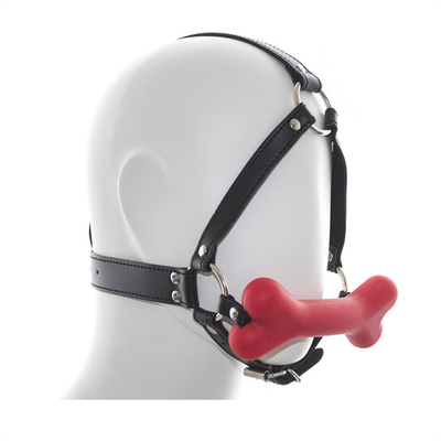 Làn da Kiềm chế nô lệ Cosplay Bondage Hood Đầu dây chuyền miệng Ball Gag