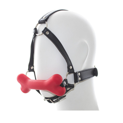 Làn da Kiềm chế nô lệ Cosplay Bondage Hood Đầu dây chuyền miệng Ball Gag