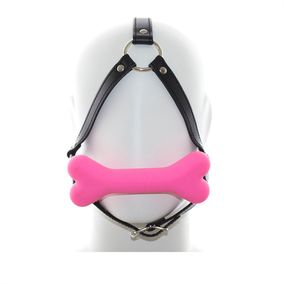 Làn da Kiềm chế nô lệ Cosplay Bondage Hood Đầu dây chuyền miệng Ball Gag