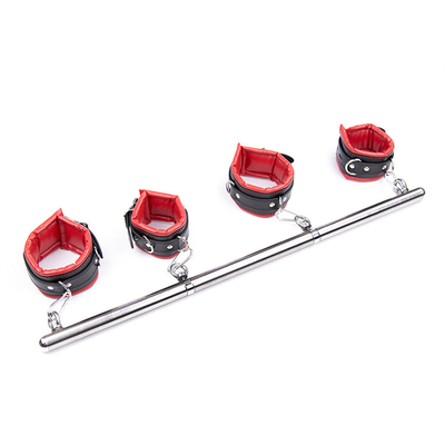 Spreader Bar PU Chăn tay da & Chăn mắt mắt cá chân Sản phẩm tình dục cho phụ nữ Bondage