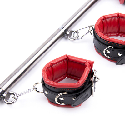 Spreader Bar PU Chăn tay da &amp; Chăn mắt mắt cá chân Sản phẩm tình dục cho phụ nữ Bondage