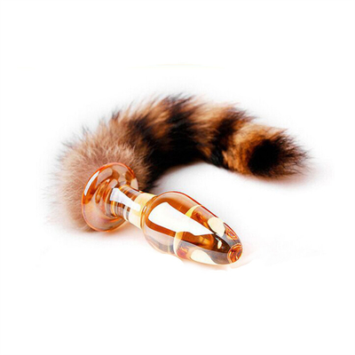 Đồ chơi tình dục thật của Fox Fur Tail Glass Anal Plug For Woman Cosplay