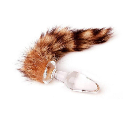 Đồ chơi tình dục thật của Fox Fur Tail Glass Anal Plug For Woman Cosplay