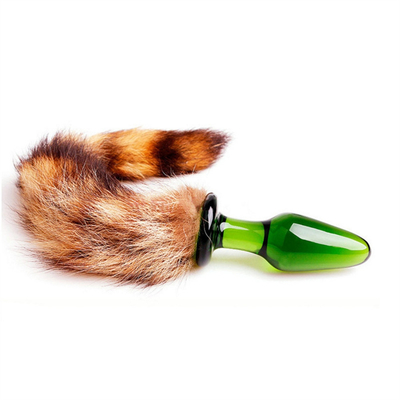 Đồ chơi tình dục thật của Fox Fur Tail Glass Anal Plug For Woman Cosplay