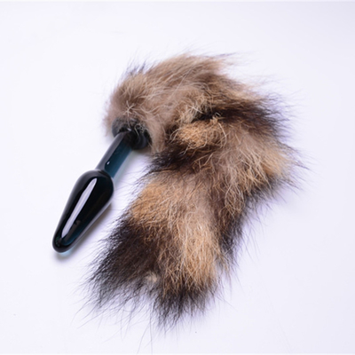 Đồ chơi tình dục thật của Fox Fur Tail Glass Anal Plug For Woman Cosplay