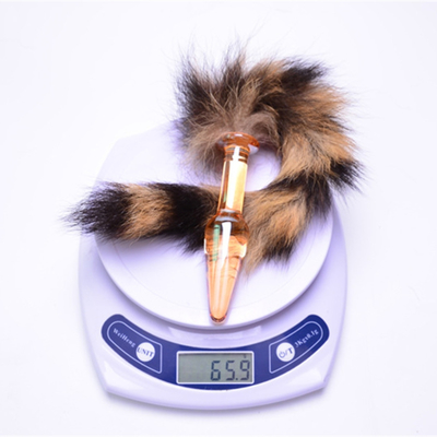 Đồ chơi tình dục thật của Fox Fur Tail Glass Anal Plug For Woman Cosplay