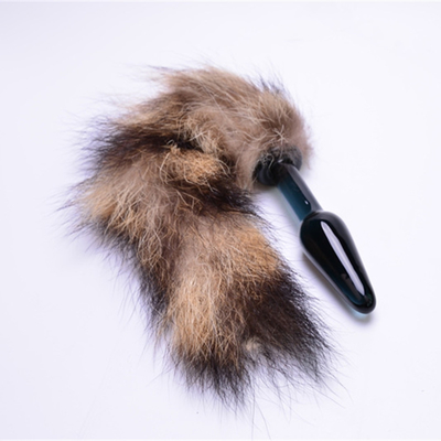 Đồ chơi tình dục thật của Fox Fur Tail Glass Anal Plug For Woman Cosplay