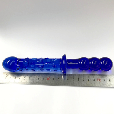 Glass Dildo Blue Prostate Massager Crystal Glass Dildo đồ chơi tình dục cho phụ nữ