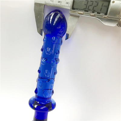 Glass Dildo Blue Prostate Massager Crystal Glass Dildo đồ chơi tình dục cho phụ nữ