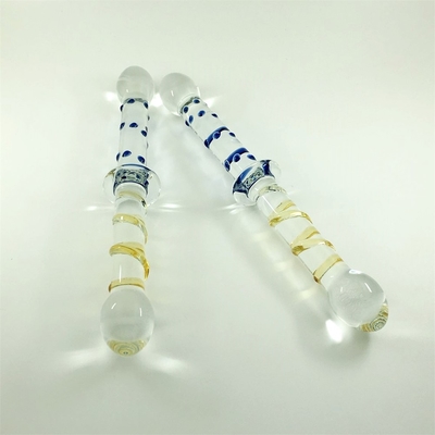 Colorful Glass dildo Double head glass dildos Anal butt plug large pyrex glass dildo cho phụ nữ