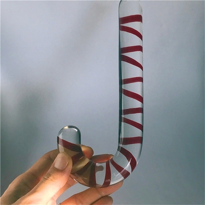 Năng lượng tự nhiên cong Chiếc ô cầm Crystal Dildo Massage Wand Chiếc dương vật thủy tinh cho người lớn Món quà