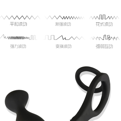 10 tần số Double Penetration Anal Plug Dildo Butt Plug Vibrator cho nam giới Đan trên dương vật âm đạo Plug đồ chơi tình dục cho người lớn